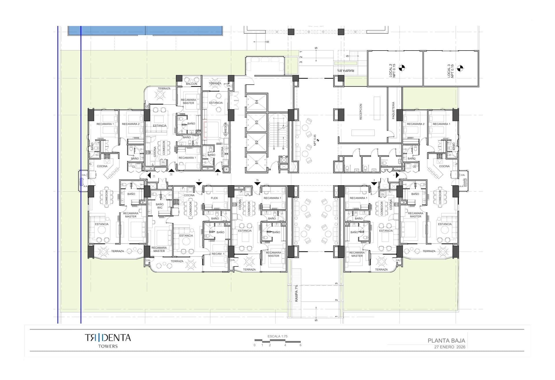 Master Plan de Tridenta Towers