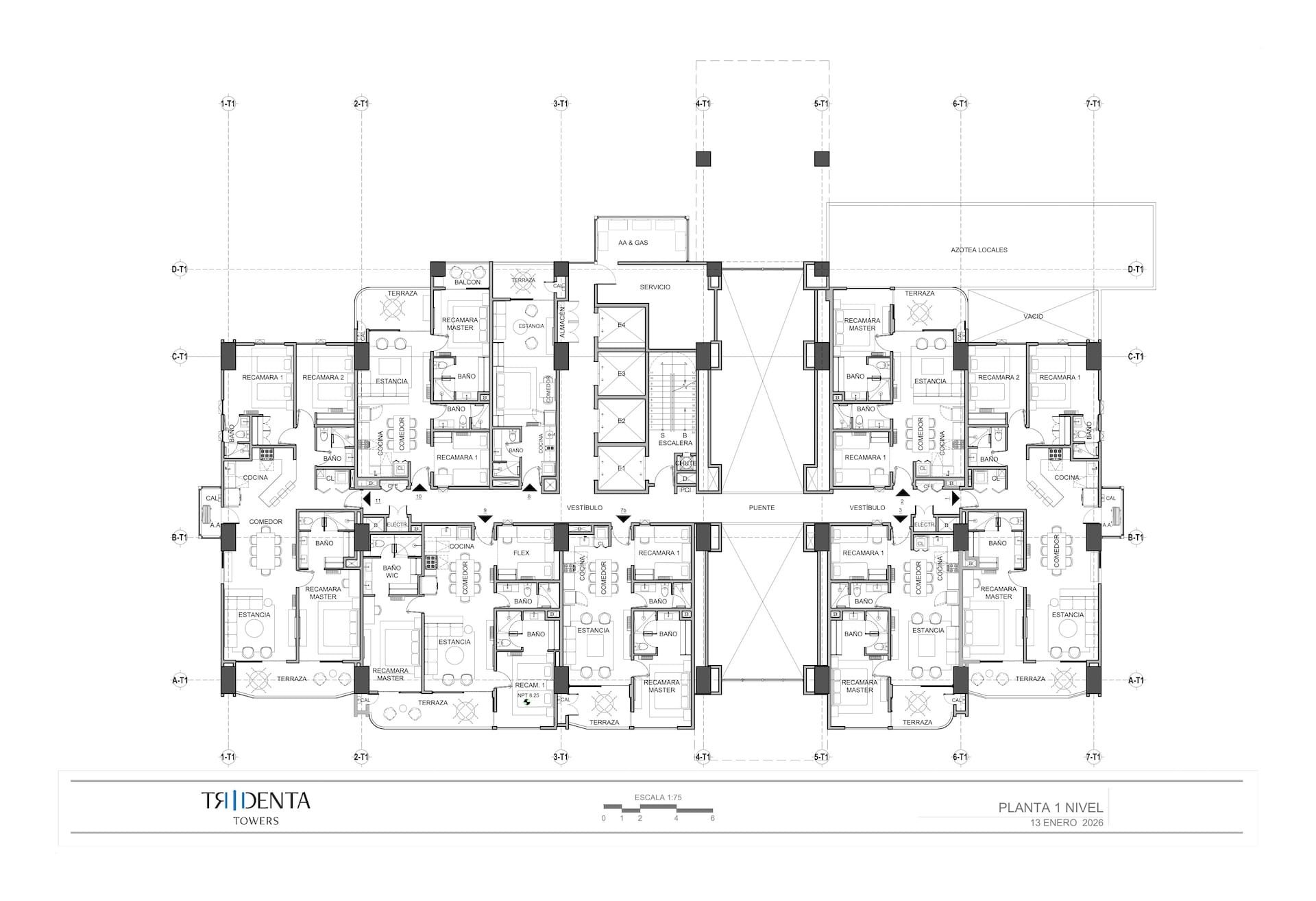 Master Plan de Tridenta Towers