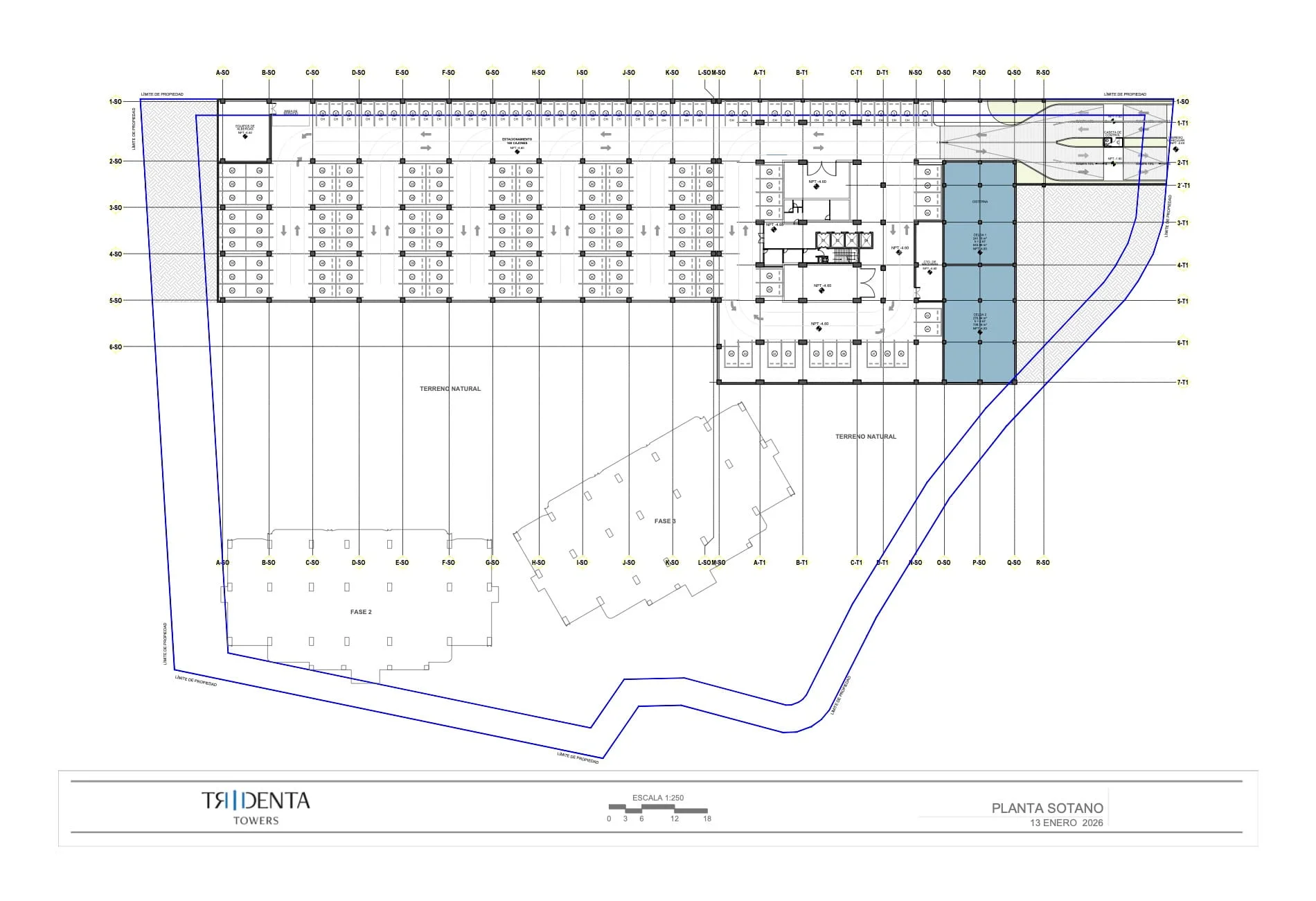 Master Plan sótano Tridenta Towers